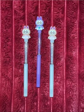 Cute Labubu Gel Pens - Purple and Light Blue, Brand Unbranded